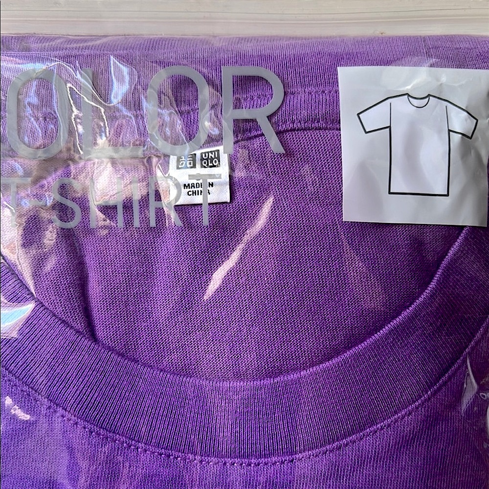 NWT Uniqlo Men's Purple Crew Neck Cotton blend T-Shirt size S